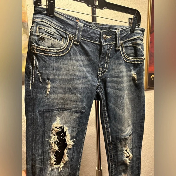 Miss me studded/rigged jeans size 27 - Picture 7 of 15
